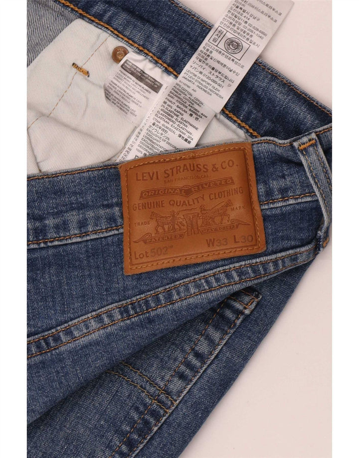 Męskie jeansy Levi's 502 Tapered W33 L30 Niebieskie bawełniane