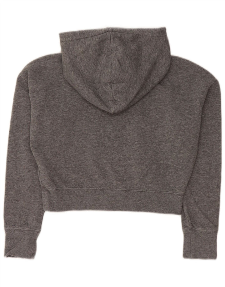 Dziewczęcy sweter z kapturem NIKE z grafiką, w rozmiarze 10-11 lat, średnio szary, nakrapiany