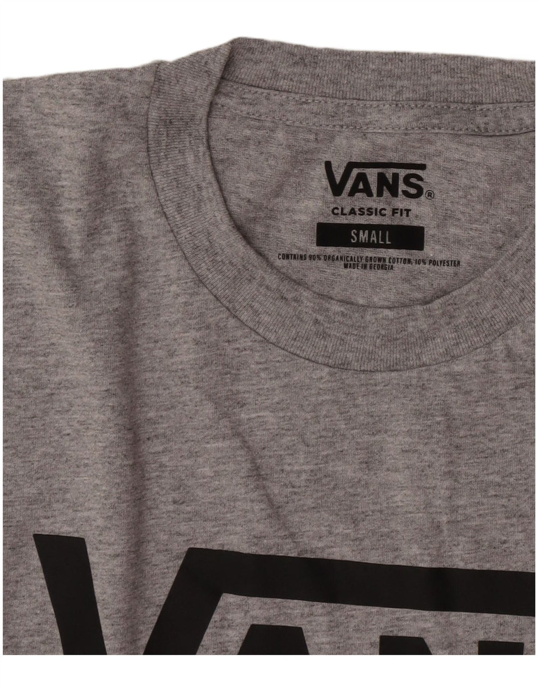 Męski T-shirt Vans o klasycznym kroju z grafiką, mały, szary, bawełniany