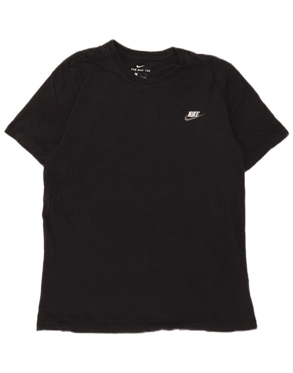 Męski T-shirt z grafiką Nike, średni czarny, bawełniany