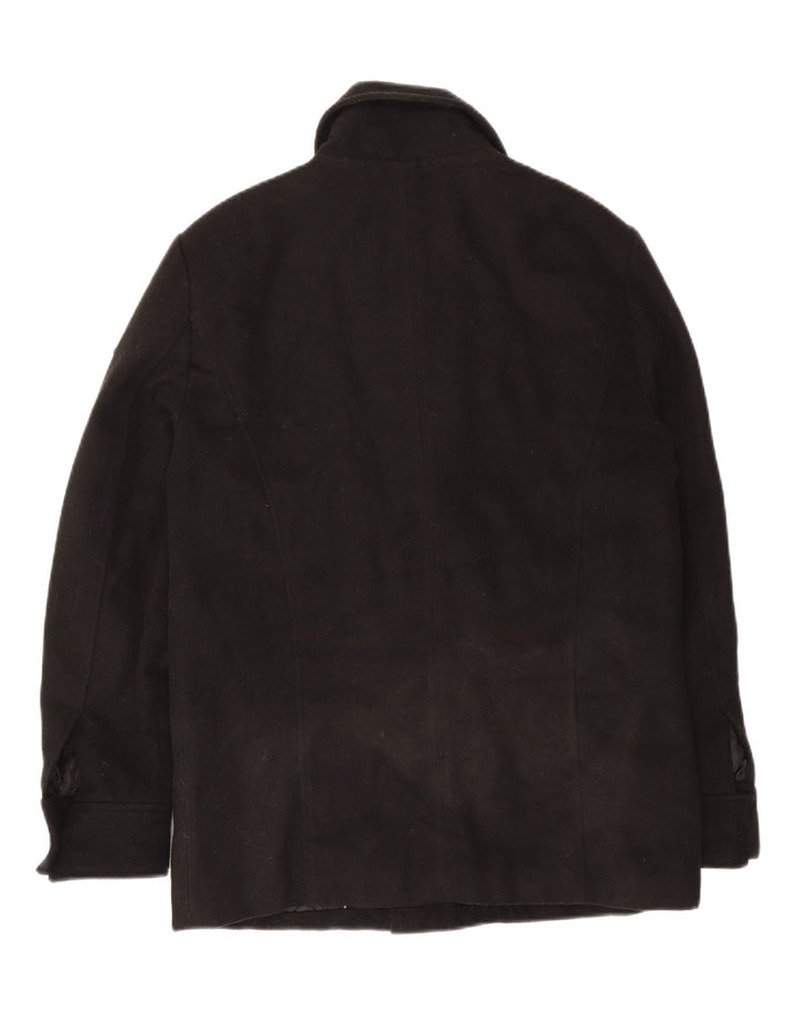 Płaszcz męski Guess Pea Coat UK 40, duży, czarny, poliestrowy