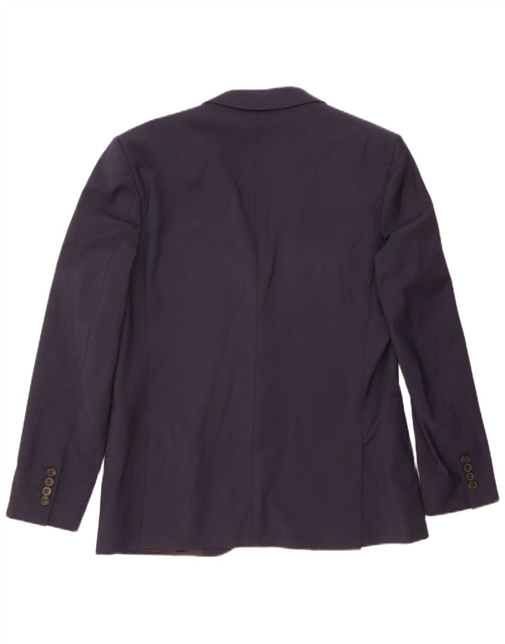 Męska marynarka zapinana na 2 guziki Reiss UK 40, duża granatowa wełna