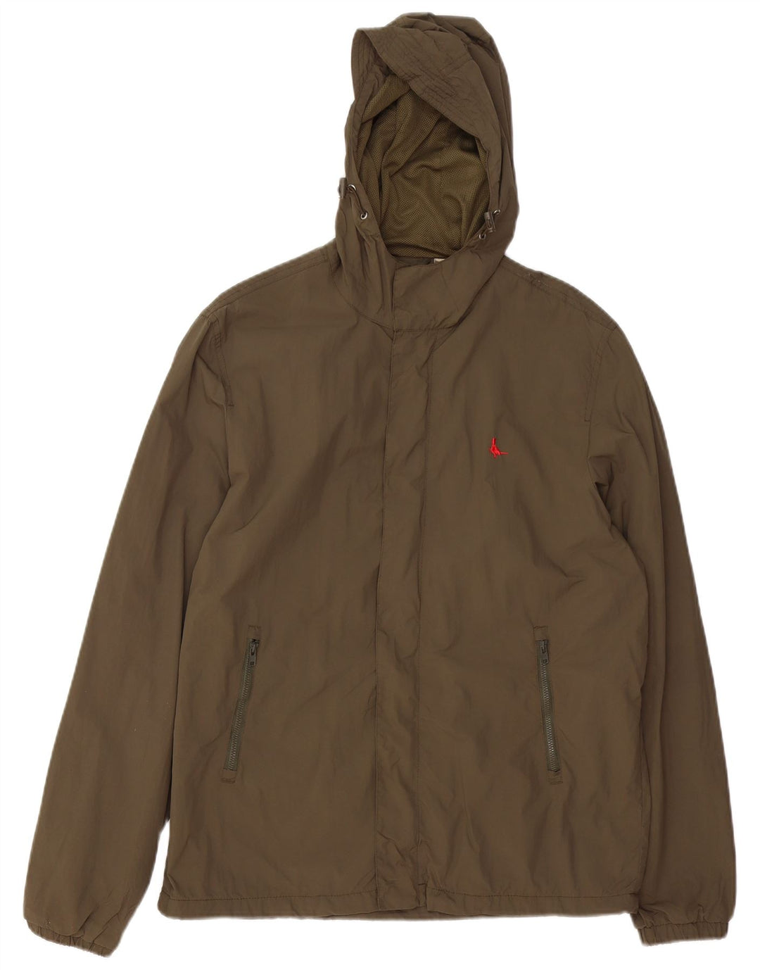 Męska kurtka przeciwdeszczowa z kapturem JACK WILLS UK 40, duża, nylon khaki