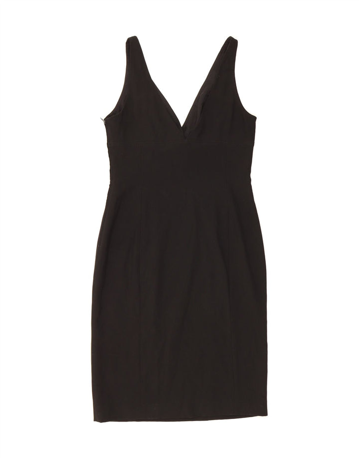 VINTAGE Womens Sleeveless Sheath Dress IT 44 Medium Black Wool Vintage Vintage and Second-Hand Vintage from Messina Hembry 
