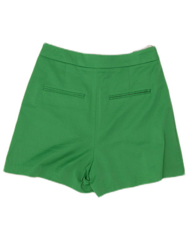 Damskie spodenki z wysokim stanem Zara, małe, W26, zielone, poliestrowe