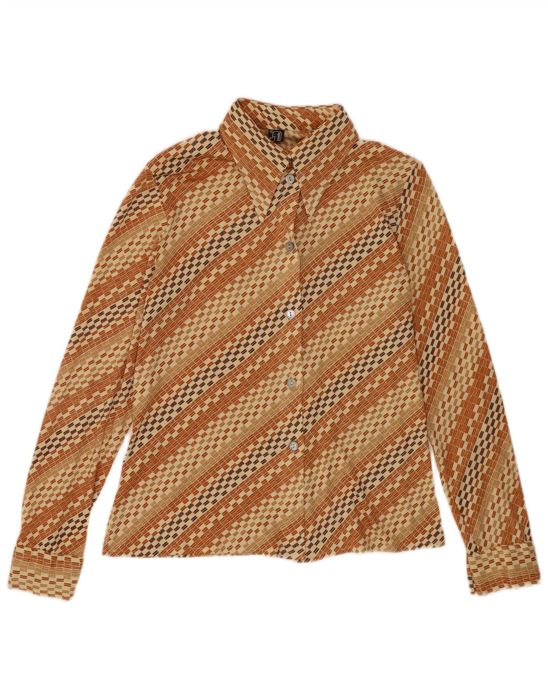 Koszula damska vintage IT 48 XL w brązowe paski