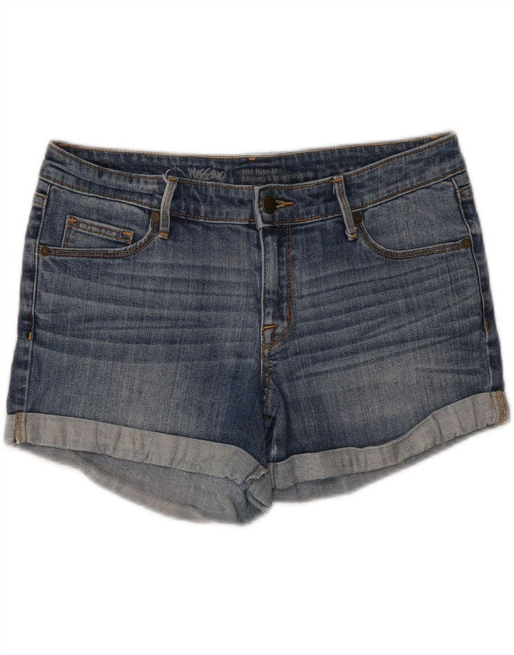 MOSSIMO Womens Mid Rise Denim Shorts US 8 Medium W32  Blue Cotton Vintage Mossimo and Second-Hand Mossimo from Messina Hembry 