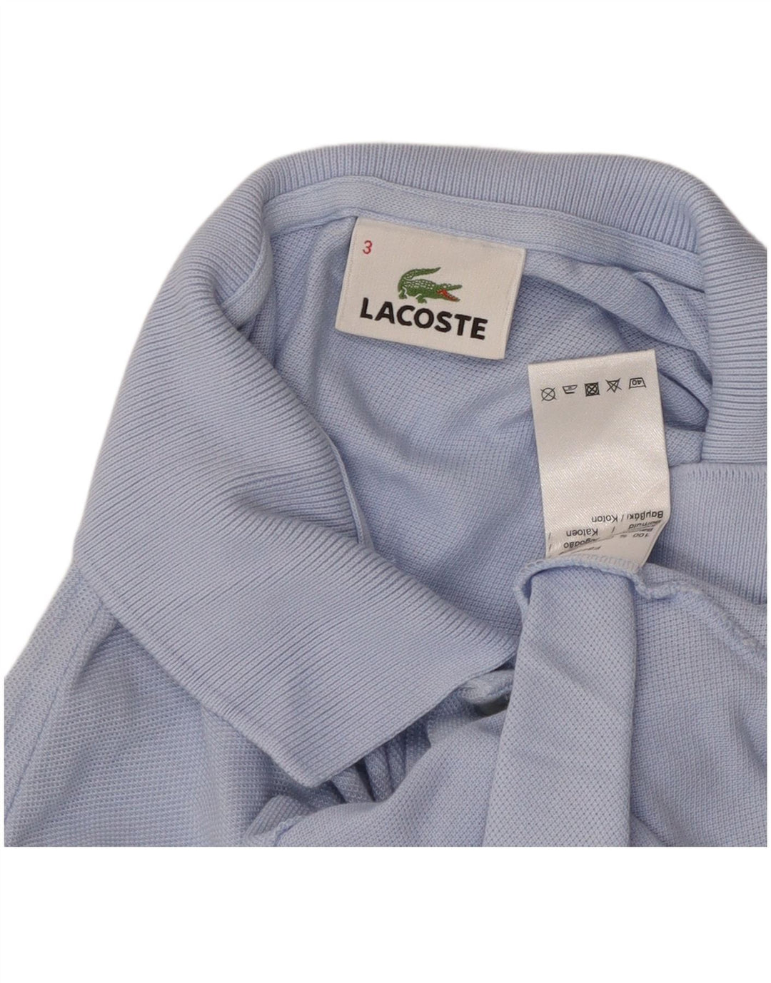 Męska koszulka polo Lacoste, rozmiar 3, mała, niebieska, bawełniana