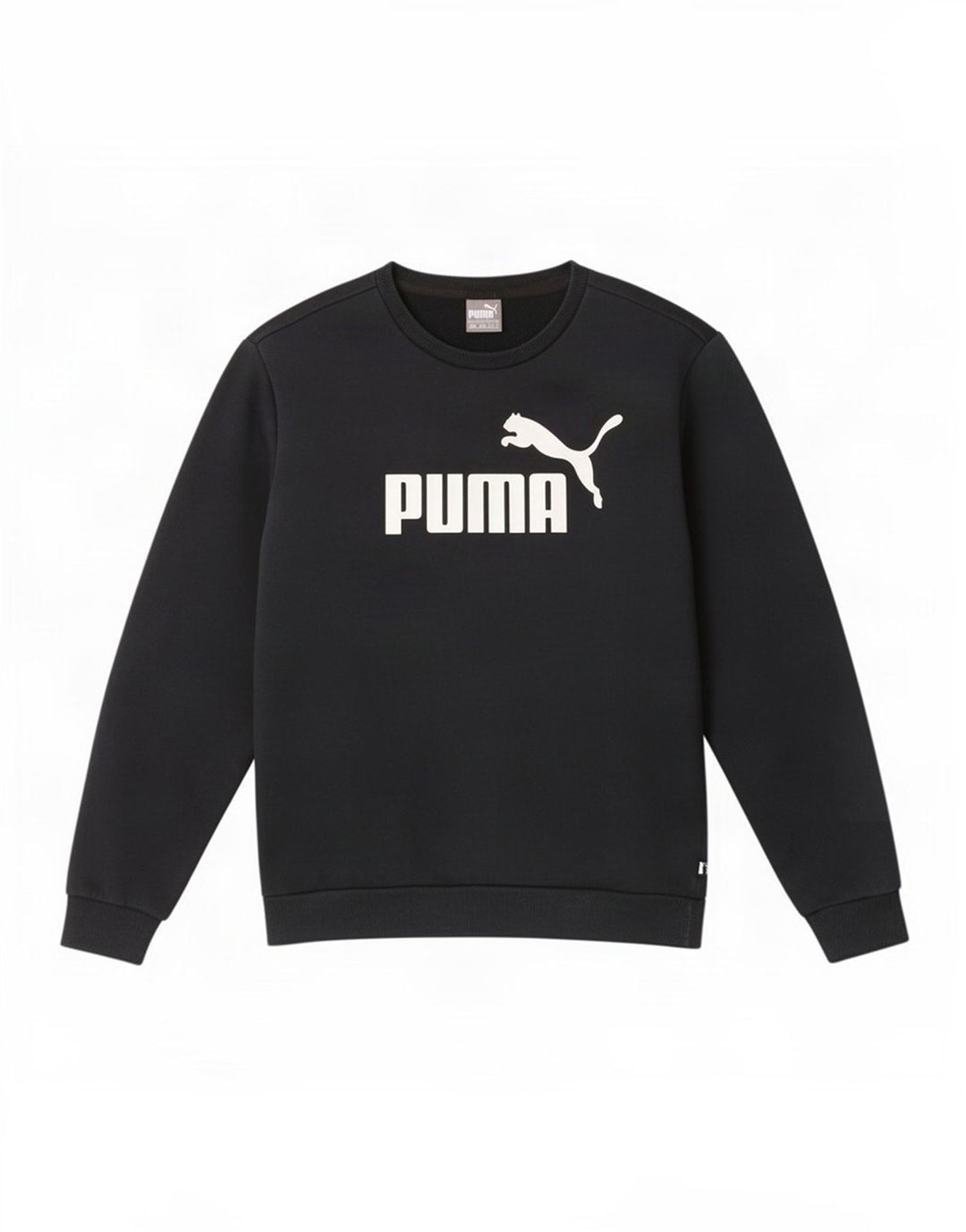 Męska bluza z grafiką Puma, średnia czarna, bawełniana