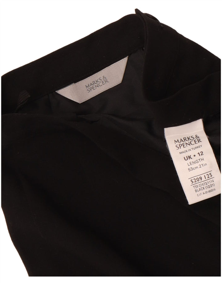 Marks & Spencer Damska spódnica ołówkowa UK 12 Medium W28 Czarny poliester
