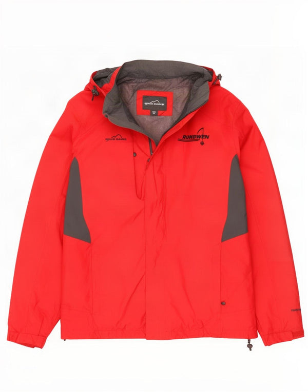 Męska kurtka wiatrówka Eddie Bauer 2XL, poliester w kolorze czerwonym