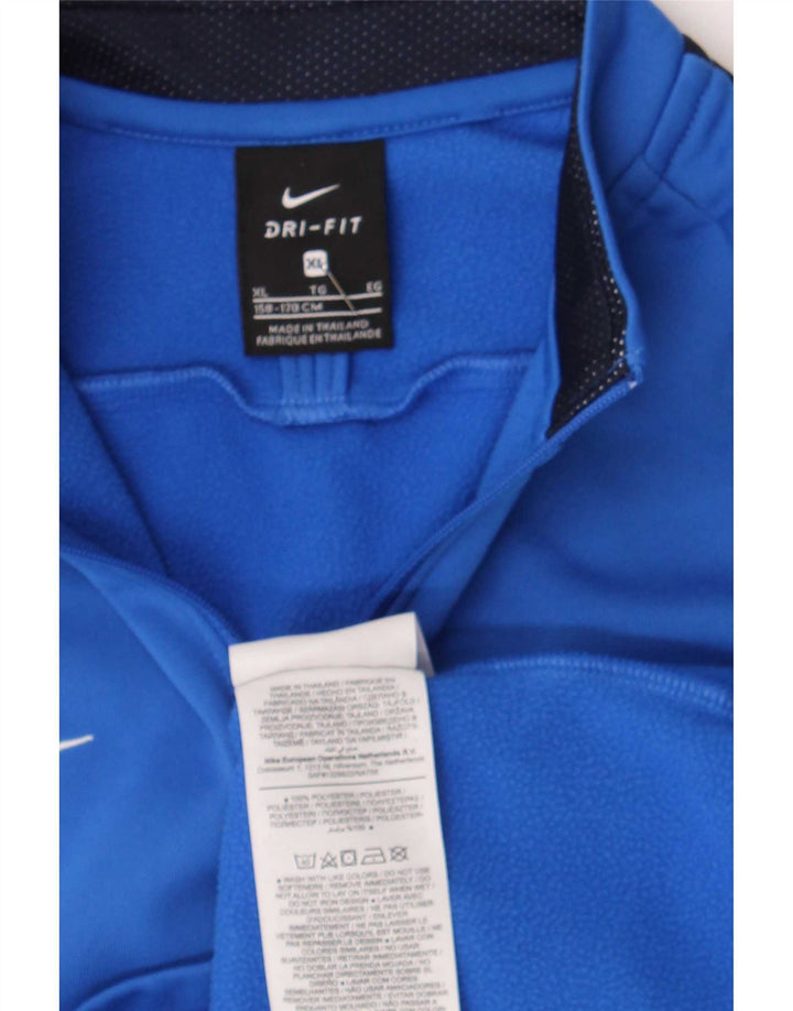 Chłopięcy dres Nike z zamkiem błyskawicznym na szyi, 13-14 lat XL, niebieski, blok kolorów