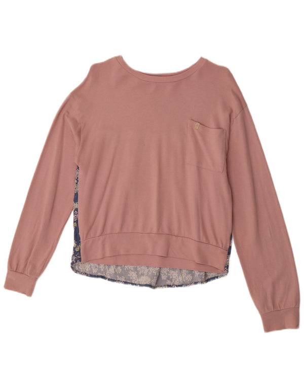 Bluza dziewczęca Benetton 13-14 lat 3XL Różowa bawełniana w kwiaty