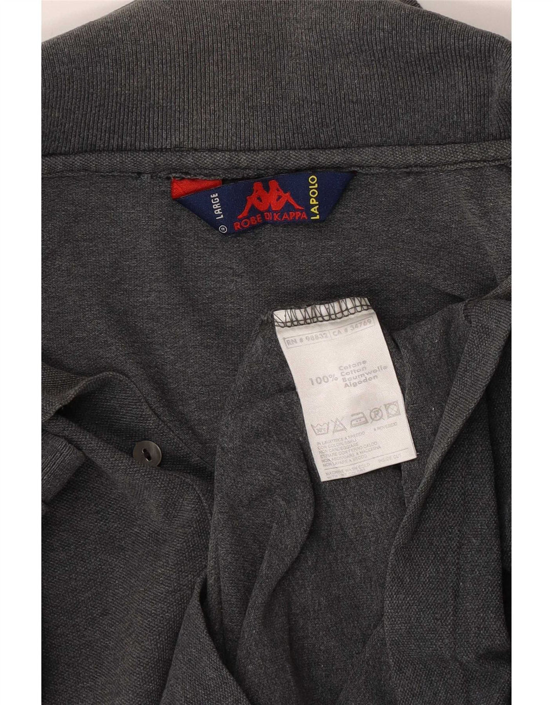 Męska koszulka polo Kappa, duża, szara, bawełniana