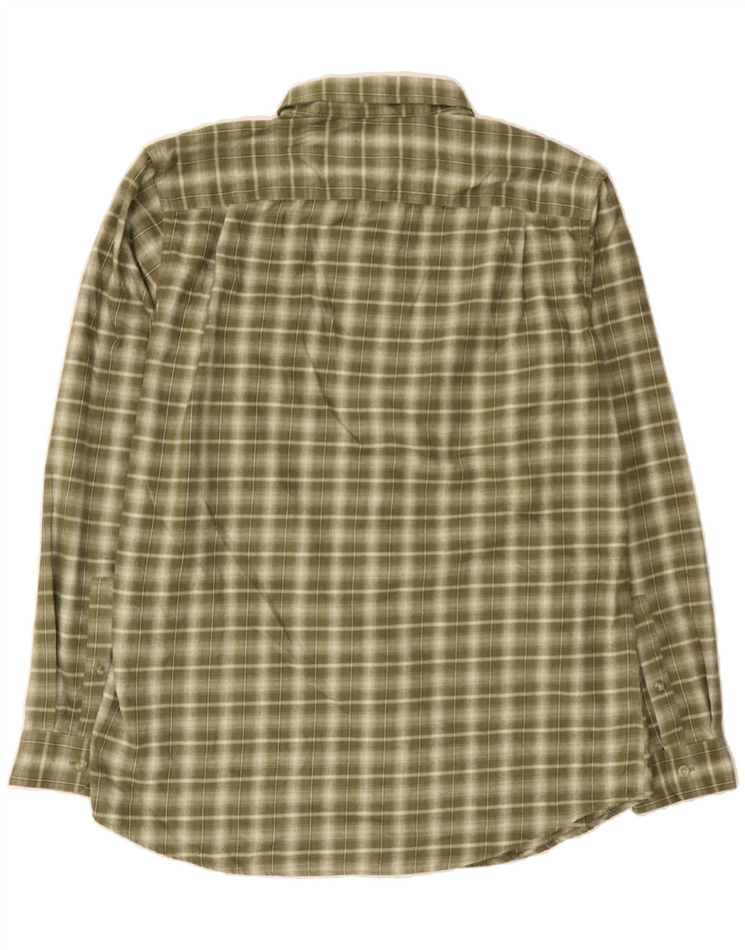 EDDIE BAUER Mens Shirt Large Green Check Polyester Vintage Eddie Bauer and Second-Hand Eddie Bauer from Messina Hembry 