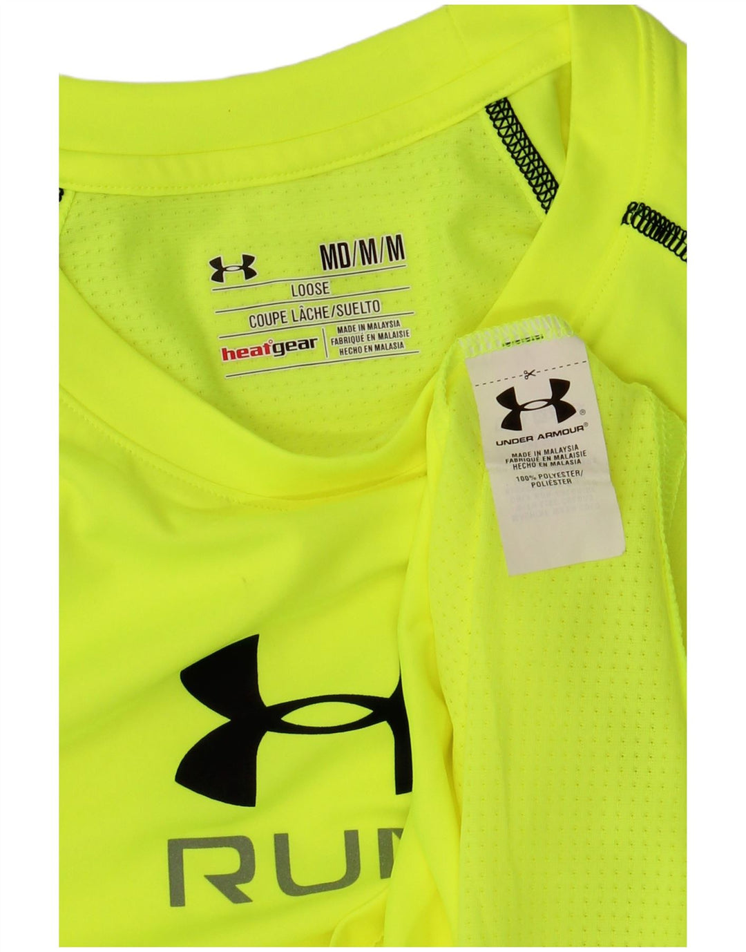 Męski T-shirt z grafiką UNDER ARMOUR Heat Gear, średni zielony poliester