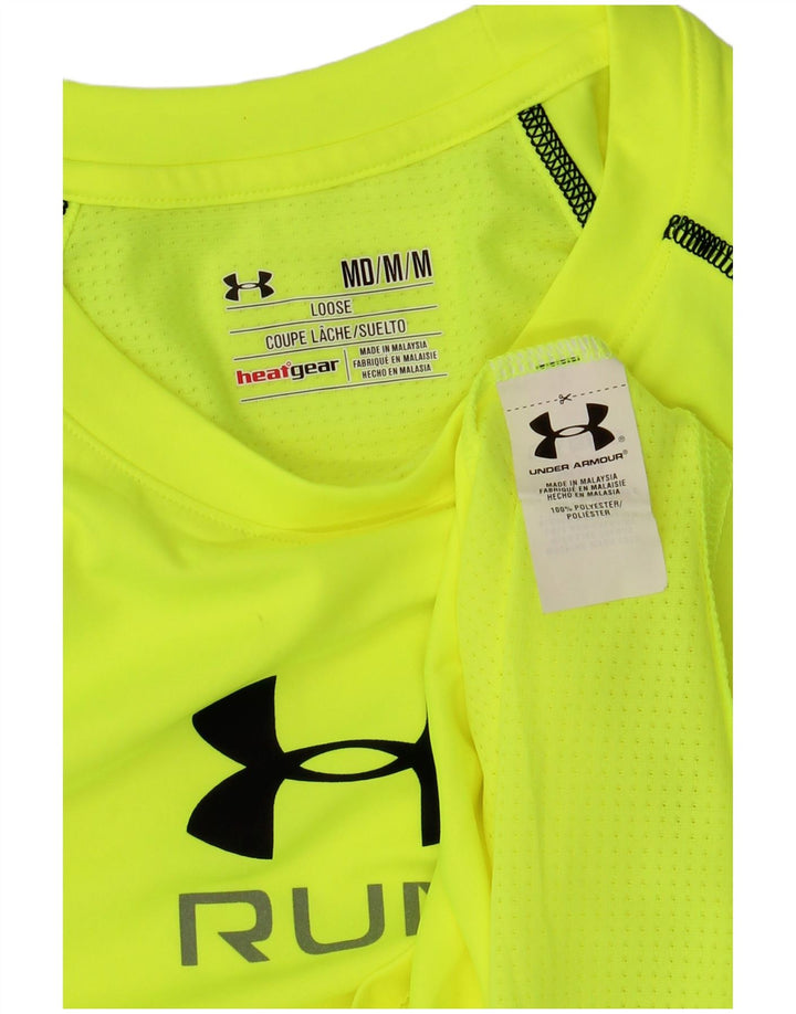 Męski T-shirt z grafiką UNDER ARMOUR Heat Gear, średni zielony poliester