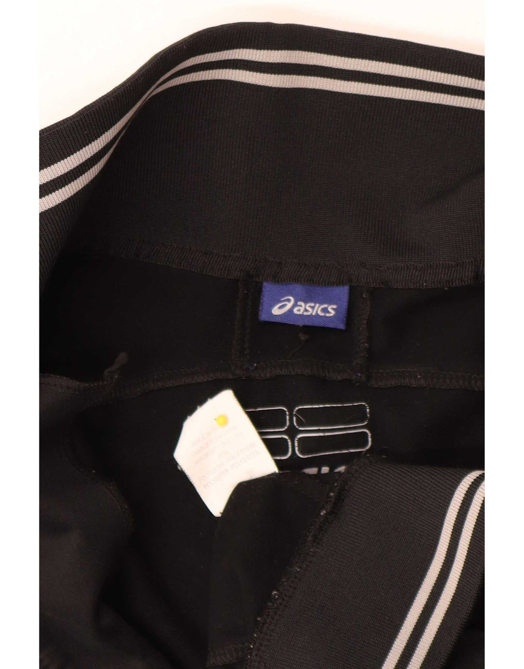 Męska kurtka dresowa Asics z grafiką, mała, czarna, poliestrowa