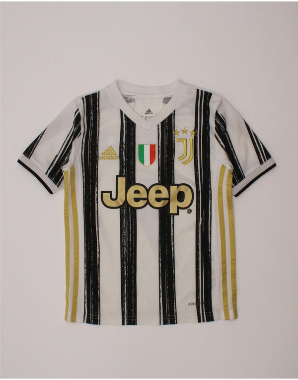 Chłopięca koszulka Adidas Juventus Graphic Top 7-8 lat w białe paski