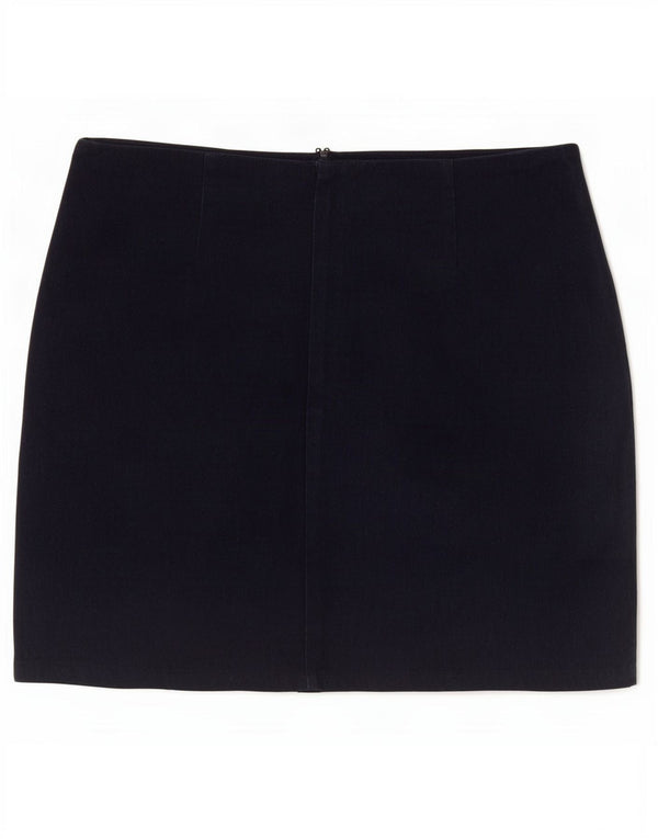 Topshop damska mini spódniczka dżinsowa UK 10 mała W28 granatowa bawełna