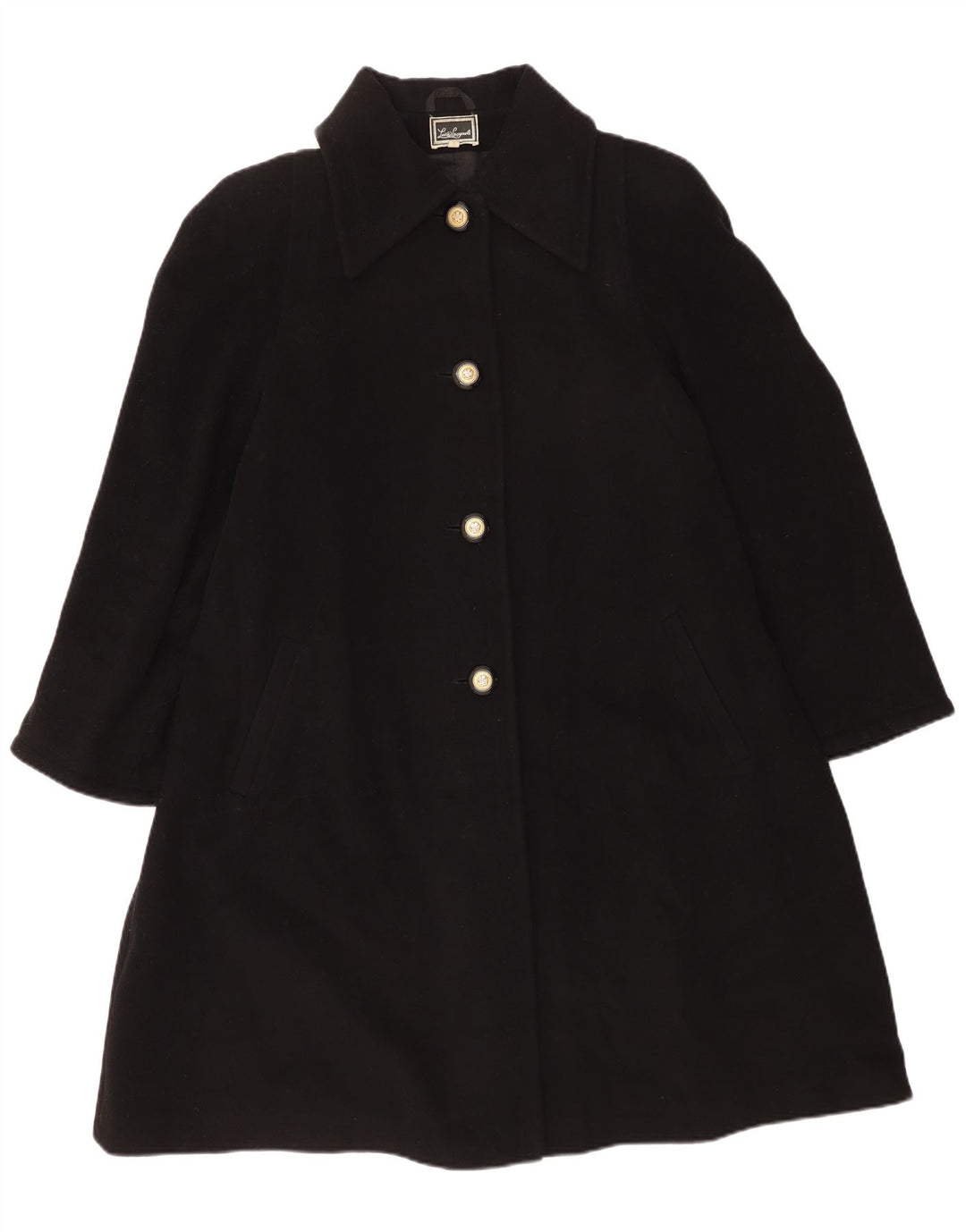 Płaszcz damski Luisa Spagnoli UK 14, średni czarny, dziewicza wełna