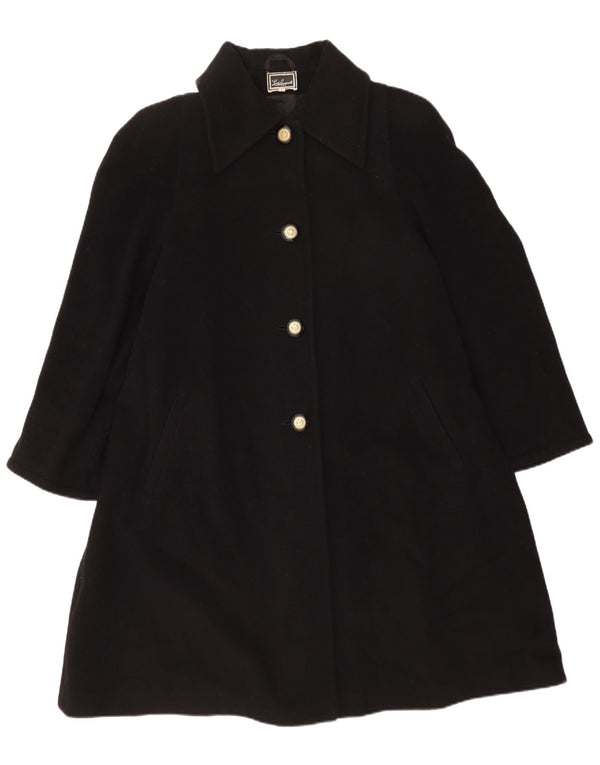 Płaszcz damski Luisa Spagnoli UK 14, średni czarny, dziewicza wełna