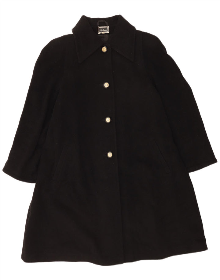 Płaszcz damski Luisa Spagnoli UK 14, średni czarny, dziewicza wełna