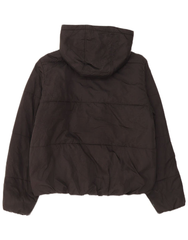 Damska ocieplana kurtka z kapturem Marks & Spencer UK 12, średni czarny poliester