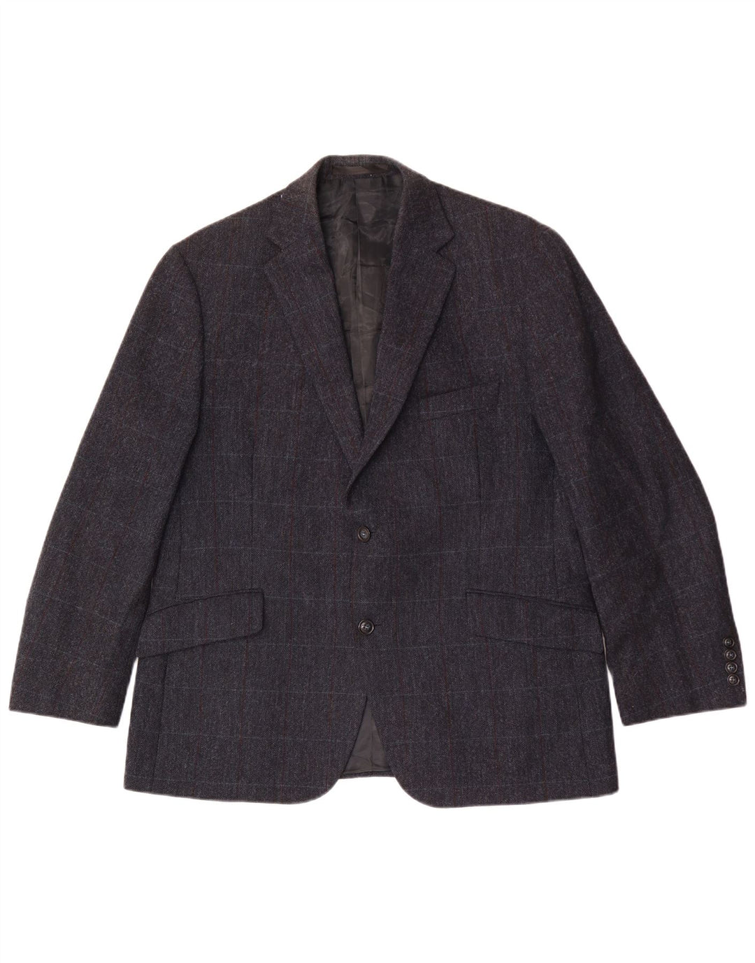 Marks & Spencer Męska marynarka zapinana na 2 guziki, UK 44 XL, granatowa, wełniana w kratę
