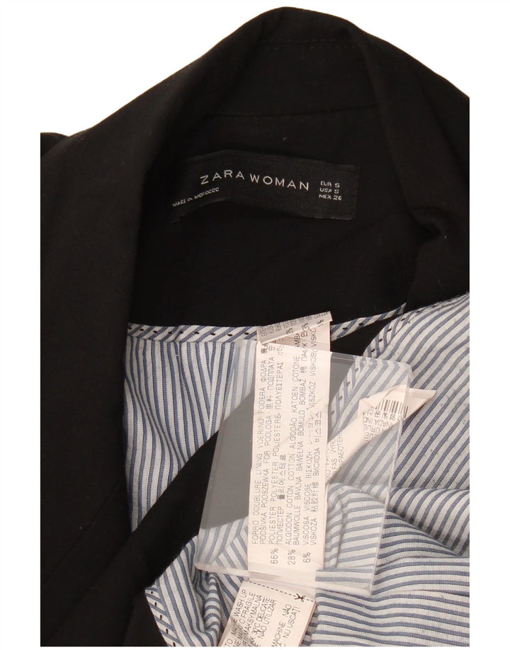 Damska marynarka ZARA zapinana na 1 guzik UK 10, mała, czarna, poliester