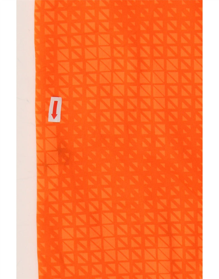 UNDER ARMOUR Mens Graphic Hoodie Jumper Small Orange Geometric Vintage Under Armour and Second-Hand Under Armour from Messina Hembry 