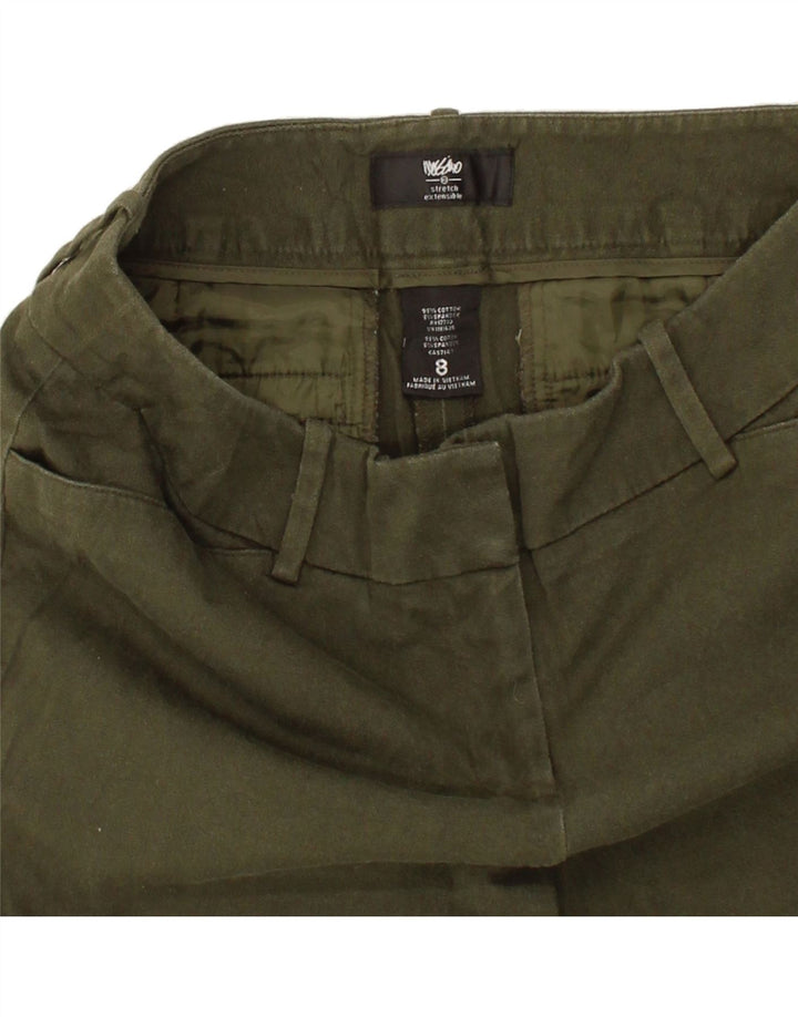 MOSSIMO Womens Stretch Slim Cropped Trousers US 8 Medium W30 L26 Khaki Vintage Mossimo and Second-Hand Mossimo from Messina Hembry 