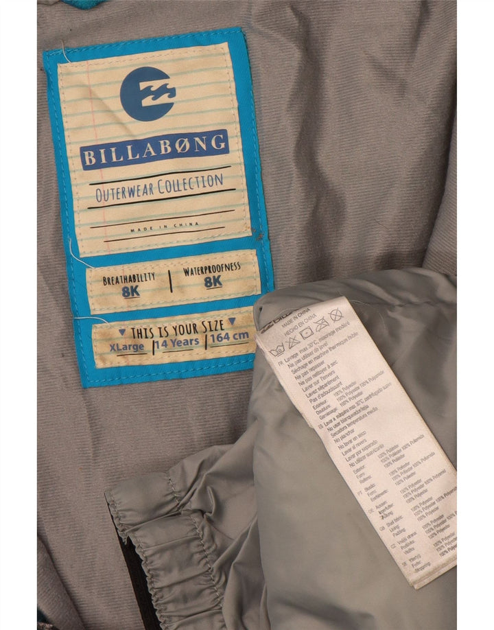 Chłopięca kurtka narciarska z kapturem Billabong 13-14 lat XL, wielobarwny patchwork