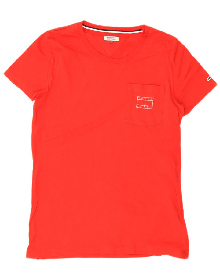 T-shirt męski Tommy Hilfiger, duży, czerwony, bawełniany