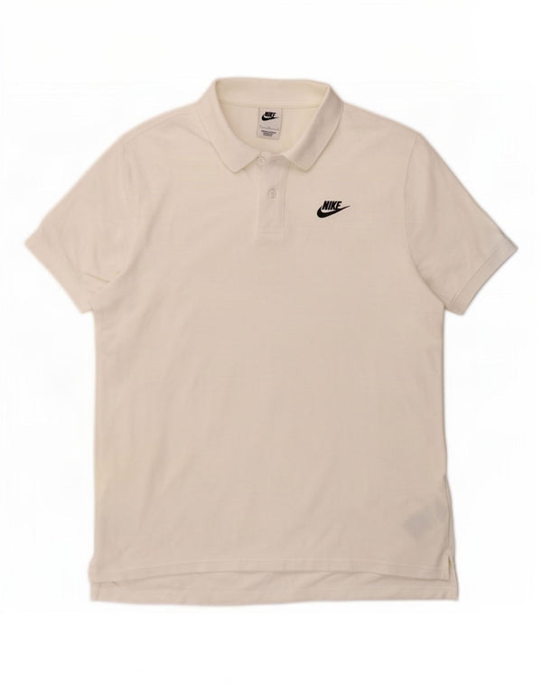 Męska koszulka polo Nike, duża, biała, bawełniana