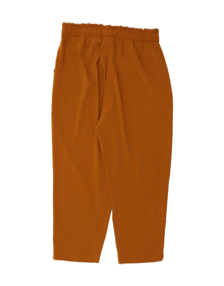 ZARA Womens Tapered Capri Trousers XL W36 L24 Brown Polyester Vintage Zara and Second-Hand Zara from Messina Hembry 