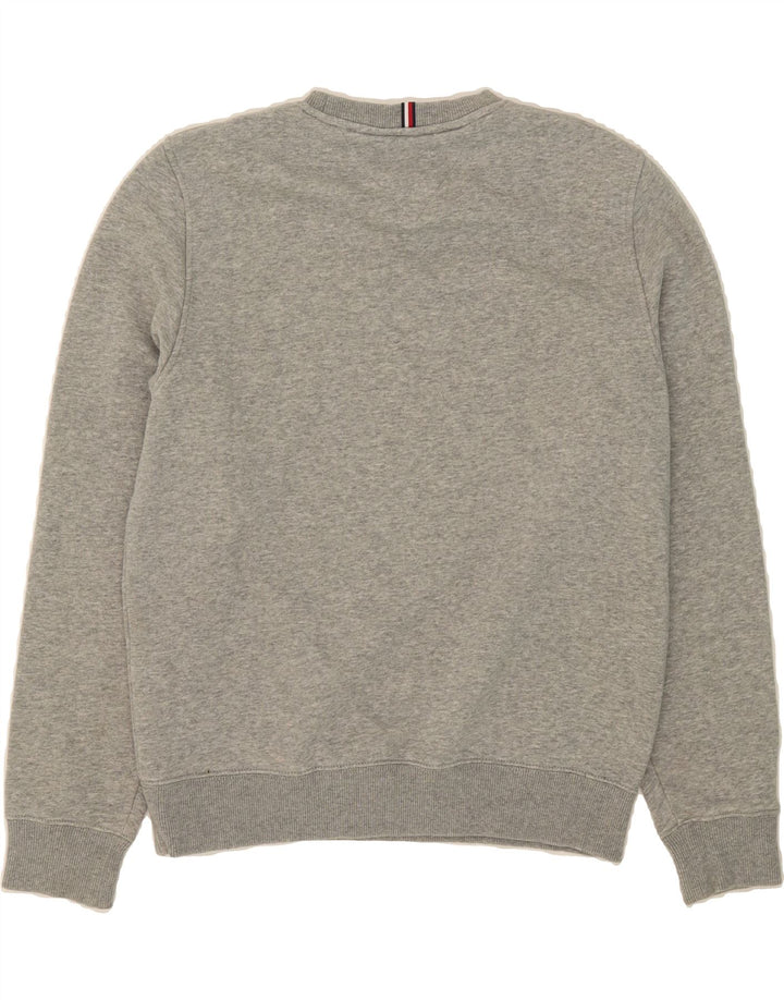 TOMMY HILFIGER Mens Graphic Sweatshirt Jumper Small Grey Vintage Tommy Hilfiger and Second-Hand Tommy Hilfiger from Messina Hembry 