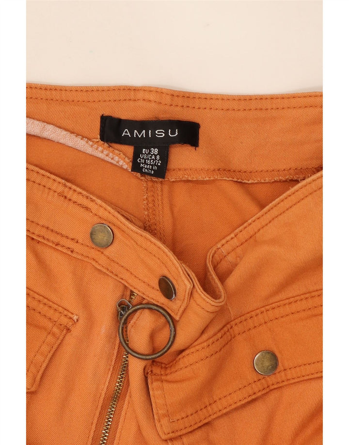 AMISU Womens A-Line Skirt EU 38 Medium W30  Orange Cotton Vintage AMISU and Second-Hand AMISU from Messina Hembry 