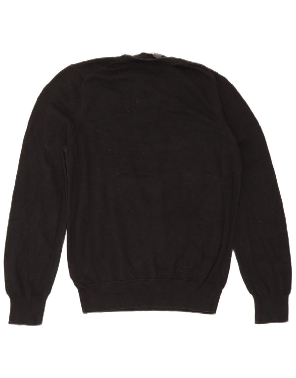 Marks & Spencer Damski sweter z okrągłym dekoltem, UK 10, mały, czarny, bawełniany