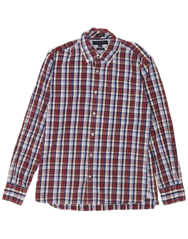 Tommy Hilfiger Mens Shirt Size 15 1/2 16 Medium Multicoloured Check