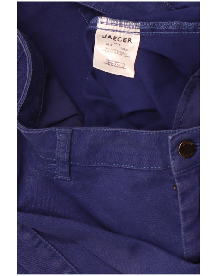 JAEGER Damskie jeansy slim z wysokim stanem UK 16 Large W36 L31 Niebieskie bawełniane