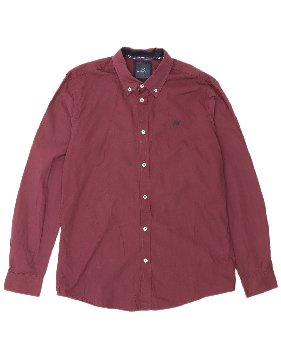 Crew Clothing Męska koszula o dopasowanym kroju, w kolorze średniego burgunda, w cętki