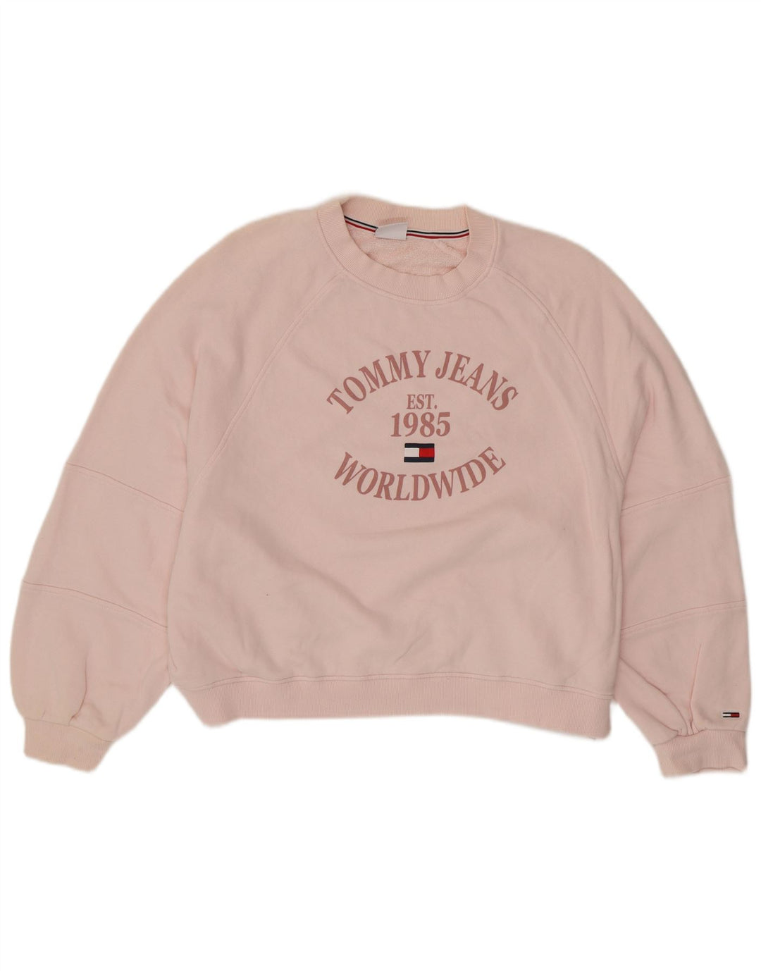 Damska bluza oversize TOMMY HILFIGER z grafiką UK 20 2XL różowa