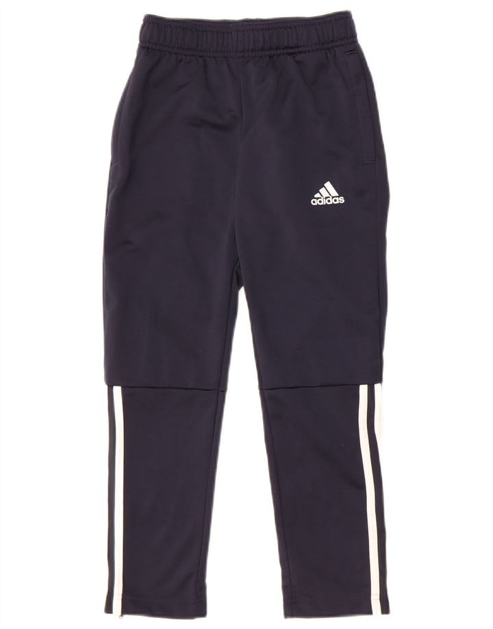 Adidas Chłopięce Spodnie Dresowe 7-8 Lat Granatowe Poliester
