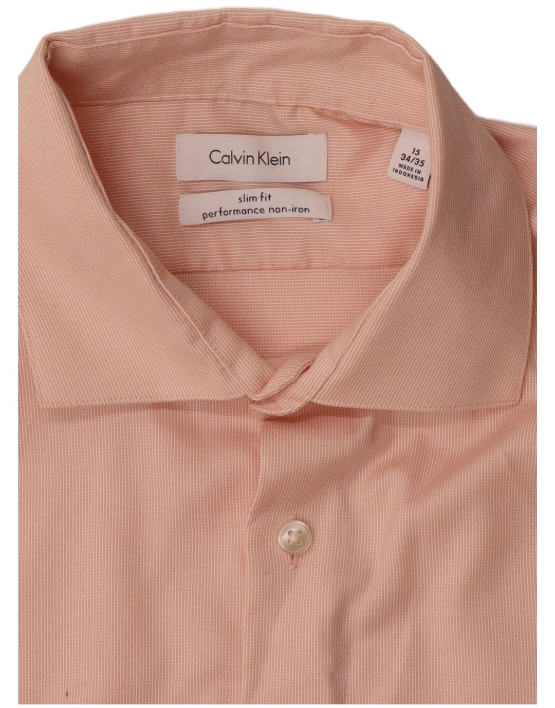 Koszula męska CALVIN KLEIN o dopasowanym kroju, rozmiar 15, średni, różowy, bawełniany