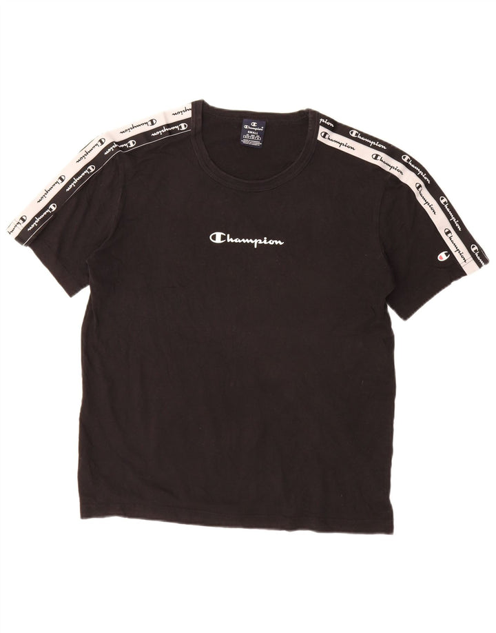 Męski T-shirt z grafiką CHAMPION, mały, czarny