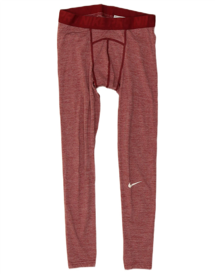 Męskie legginsy Nike Dri Fit, poliestrowe, w kolorze średniej czerwonej plamki
