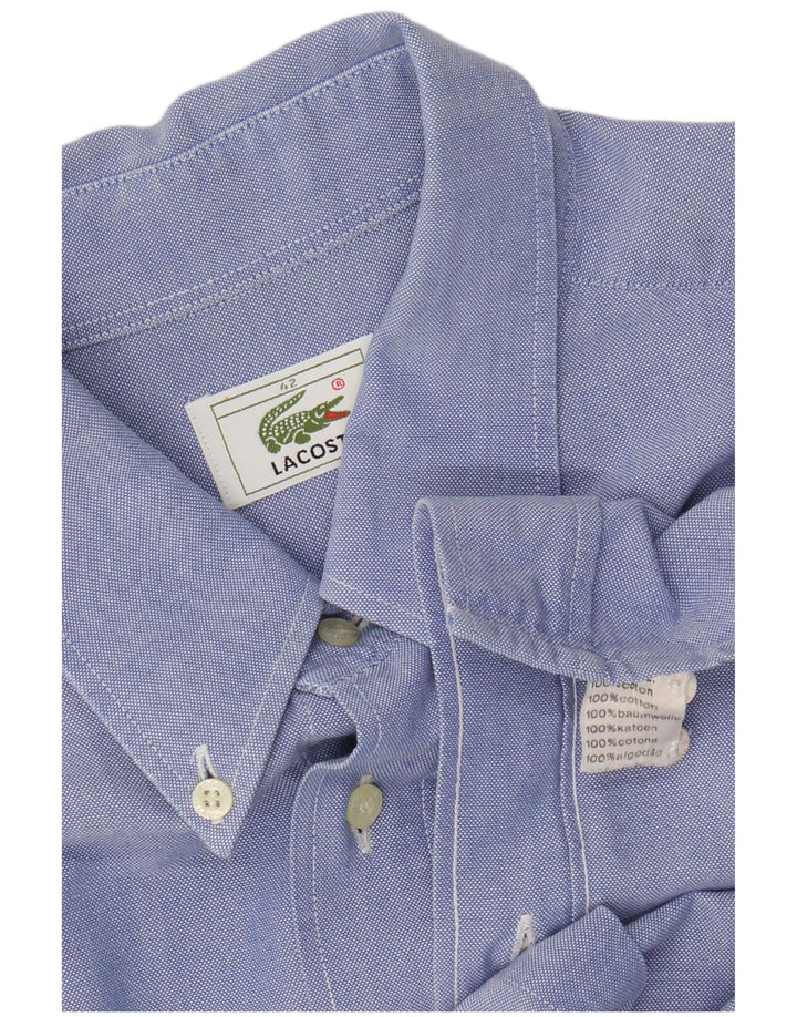 Koszula męska z krótkim rękawem Lacoste, rozmiar 42, duża, niebieska, bawełniana