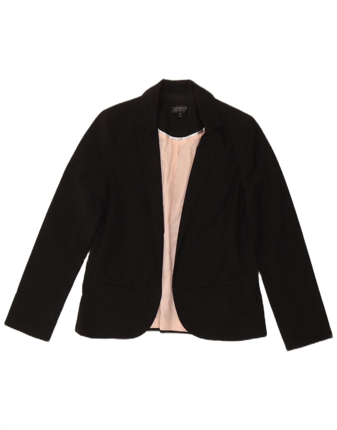 Damska otwarta marynarka Topshop UK 8, mała, czarna, poliester