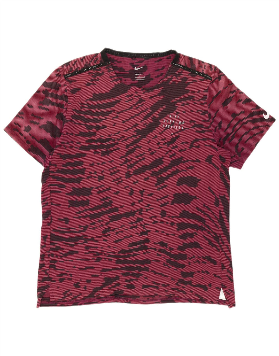 Męski T-shirt Nike Dri Fit, duży, bordowy, poliestrowy Tie Dye